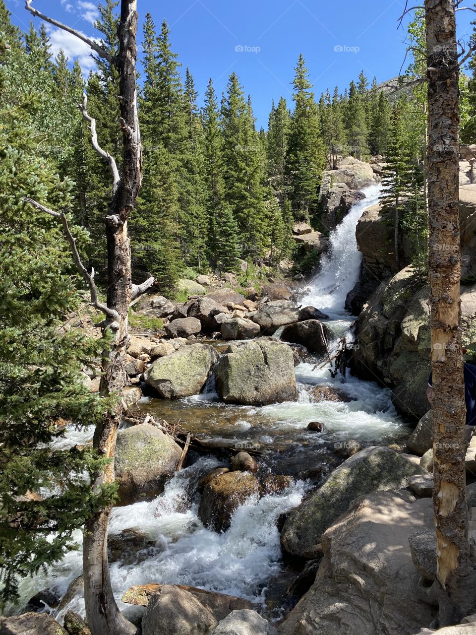 Beautiful waterfall in the Colorado Rocky Mountains!