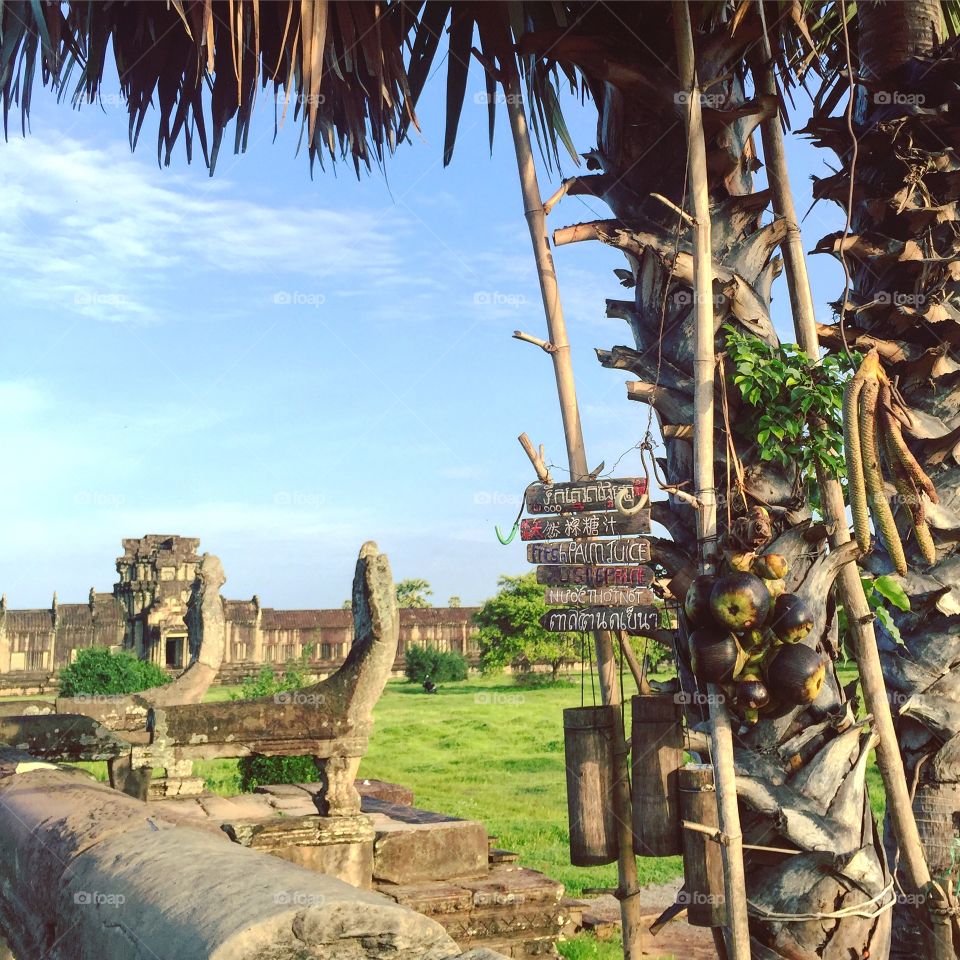 A breath-taking view of Angkor Wat ,Cambodia