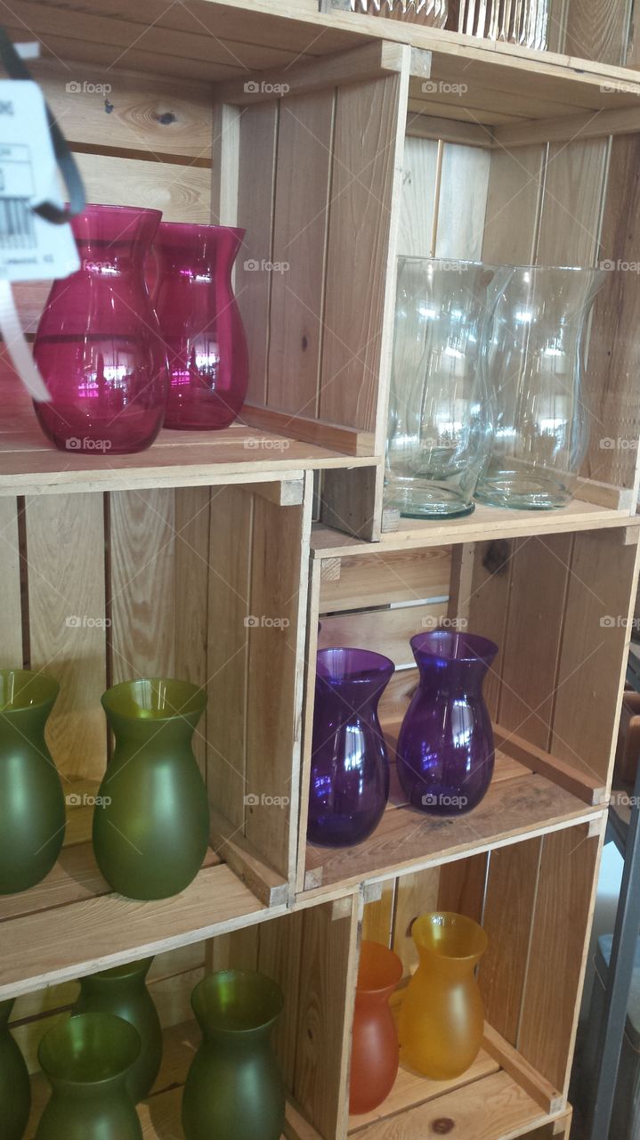 vases colorful