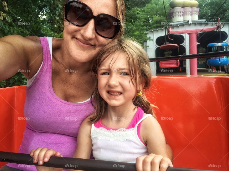 Mother and daughter taking sulfide