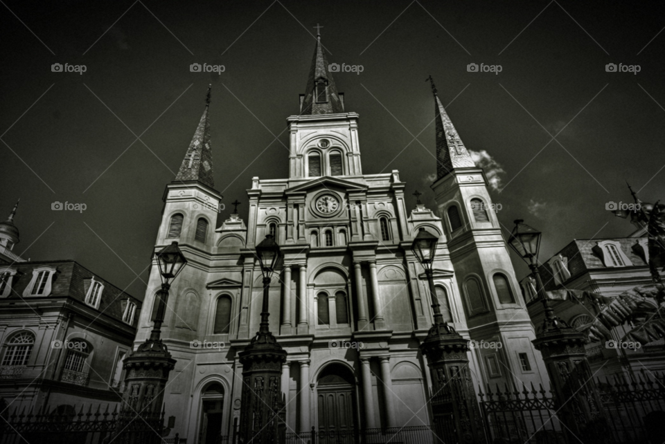 square church night architecture by lightanddrawing