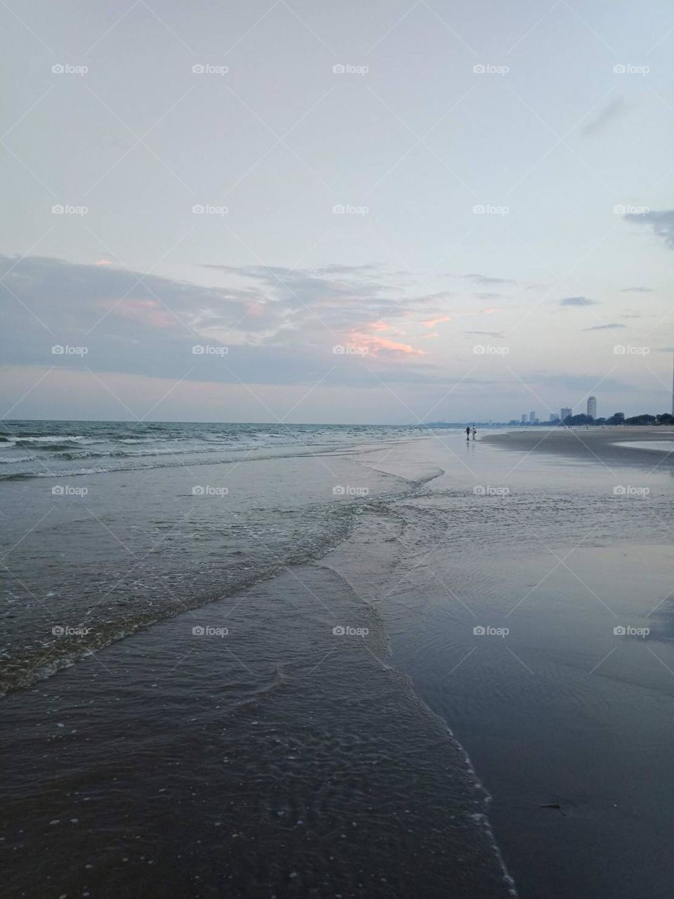 Beach after sunset