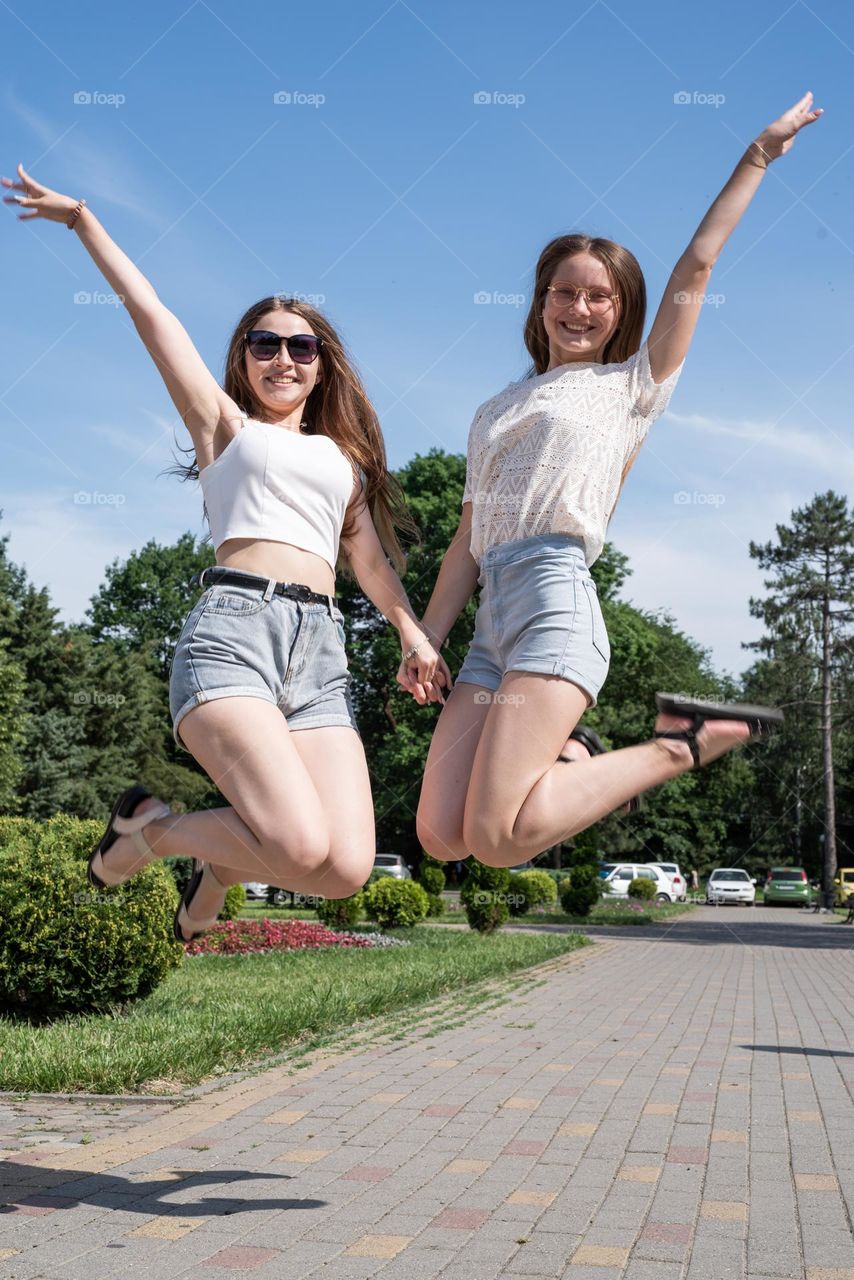 female friends having fun together