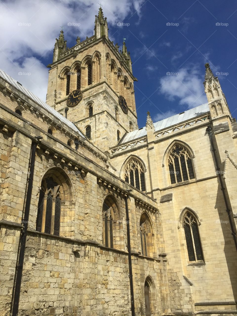 The beautiful medieval building of Selby Abbey in Yorkshire, United Kingdom