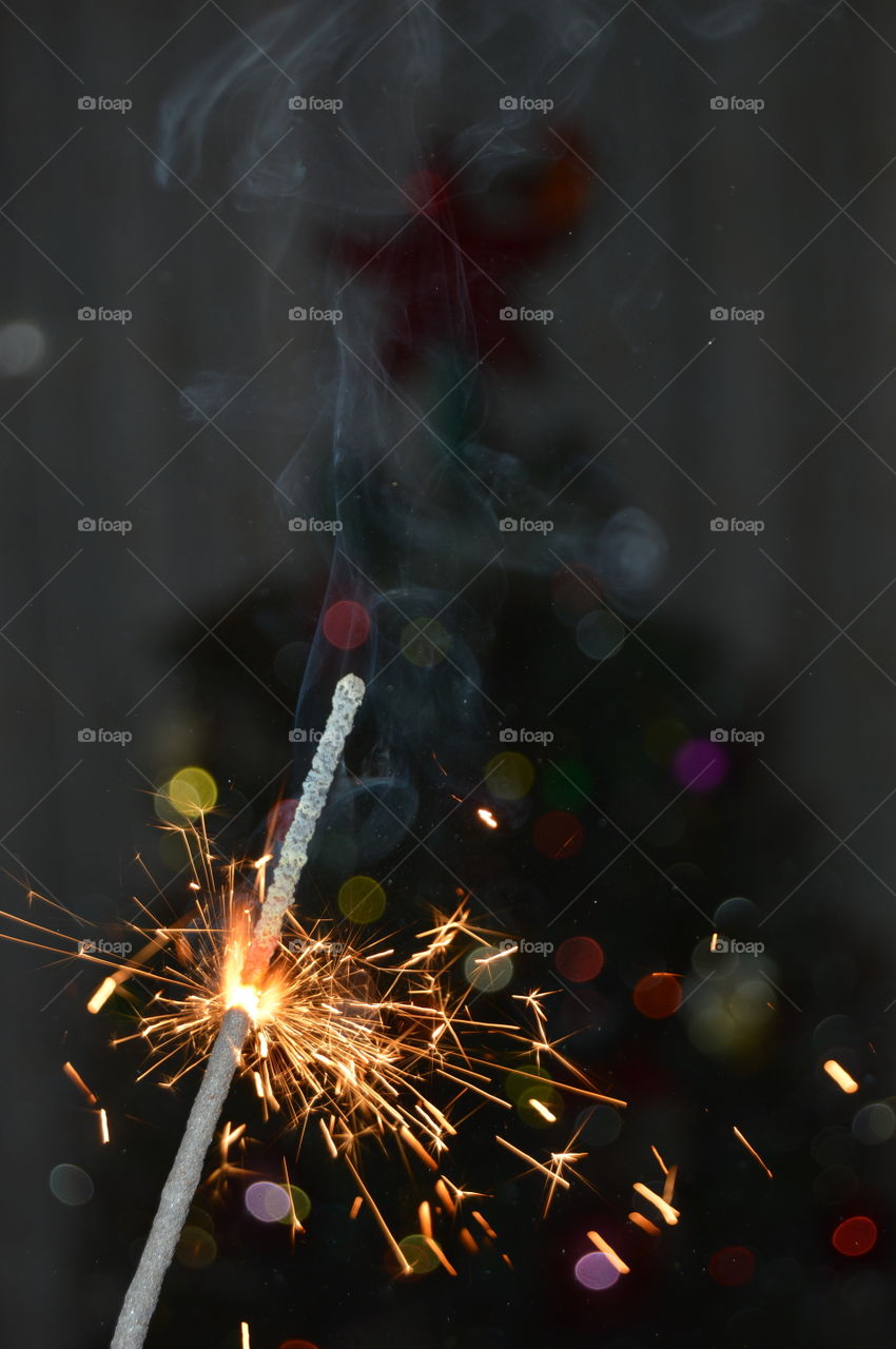 New year, Christmas, Sparkler, sparks,