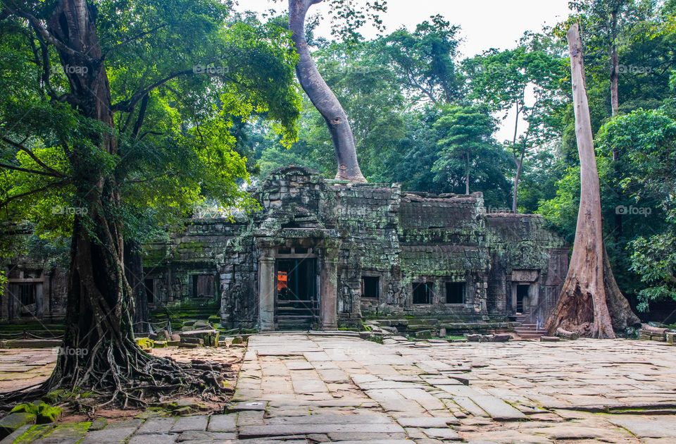 One old Khmer Temple at the Angkor historical Archaeology Park in Siem Reap Cambodia Southeast Asia