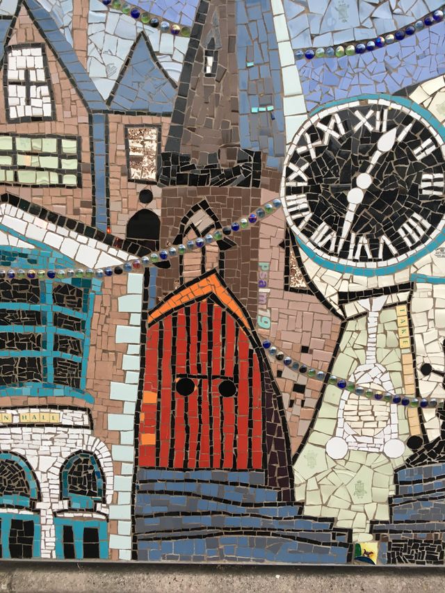 Town life depicted by Art
