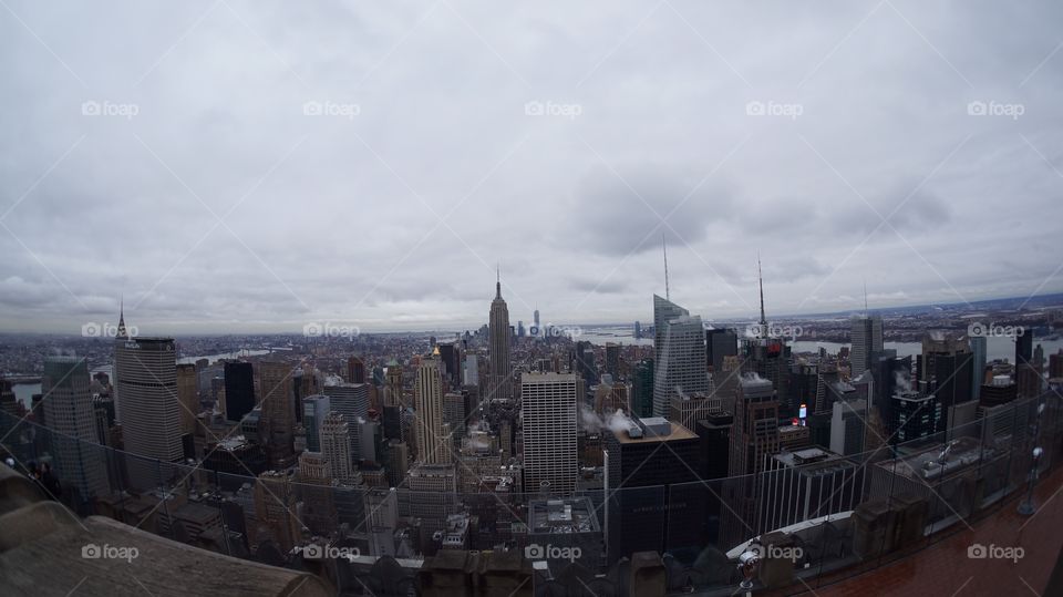 Manhattan Fish Eye. Vista de Manhattan