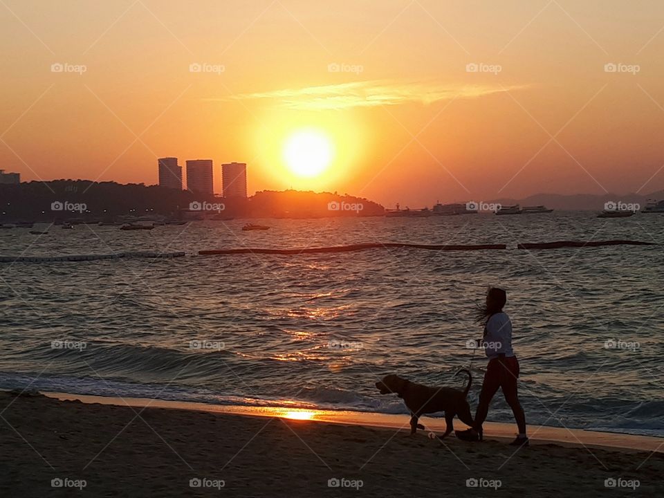 Sunset above the sea