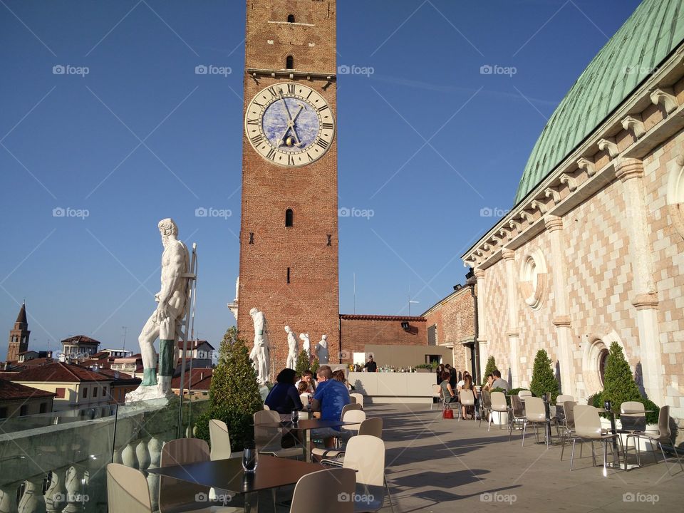 Rooftop bar of the Basilica Palladiana, Vicenza