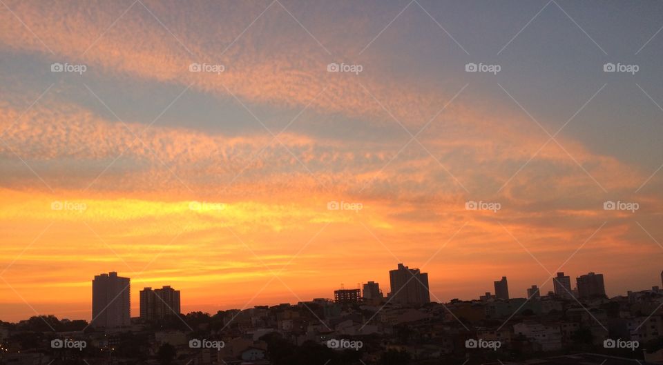 Sunset sky in Brazil