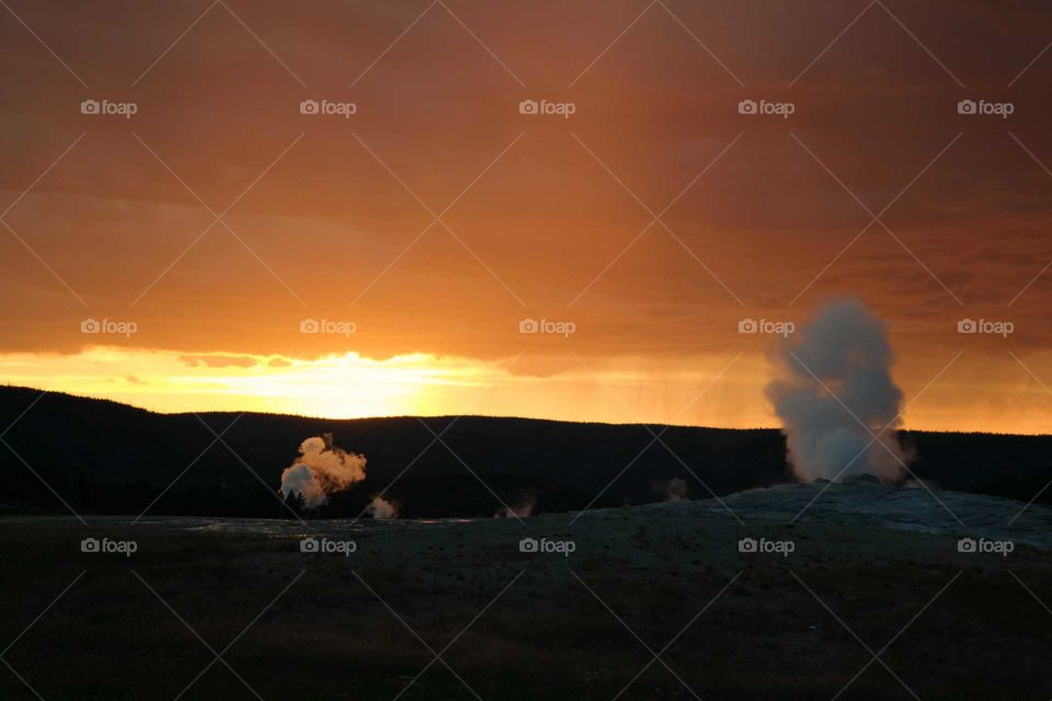 Sunset, Landscape, No Person, Backlit, Evening