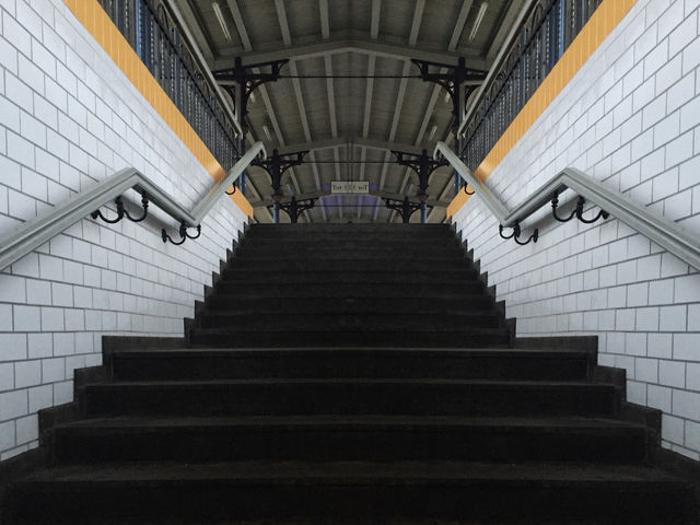 stairs at the railway station