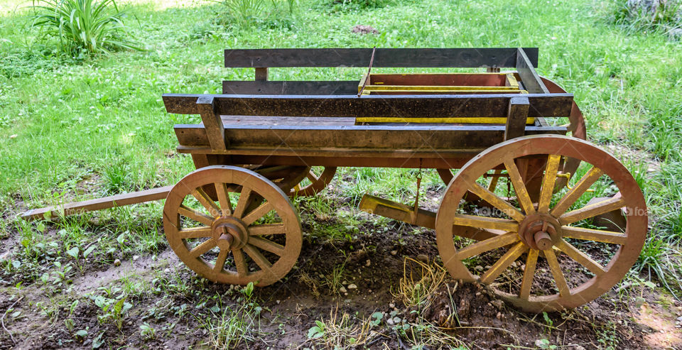 Old wooden trailer