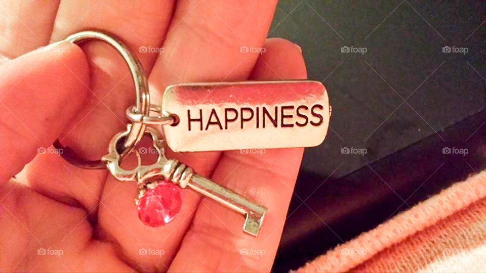 Key to happiness. I hold in my hands the key to my own happiness