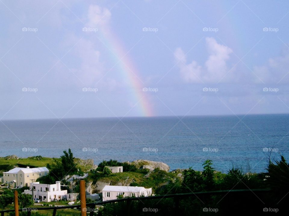 Rainbow over the ocean