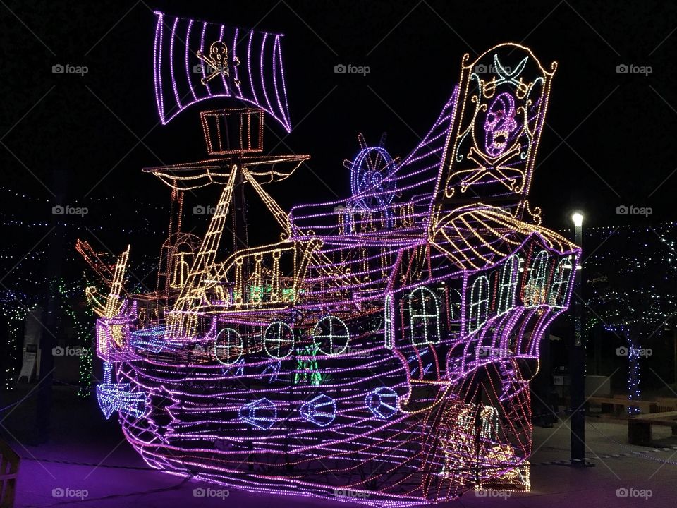 Pirate ship at the River of Lights 