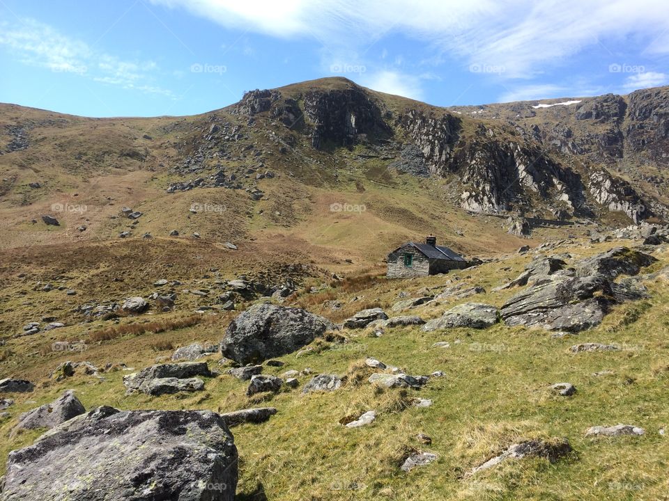 Mountain Bothy. Welsh mountain bothy. Miles from civilisation.