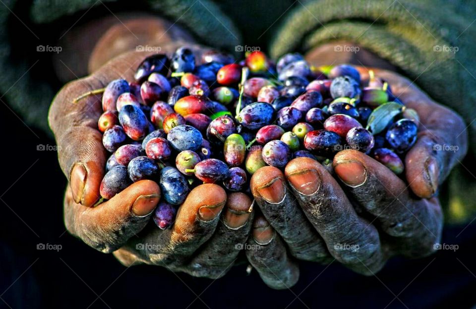 hands of working man