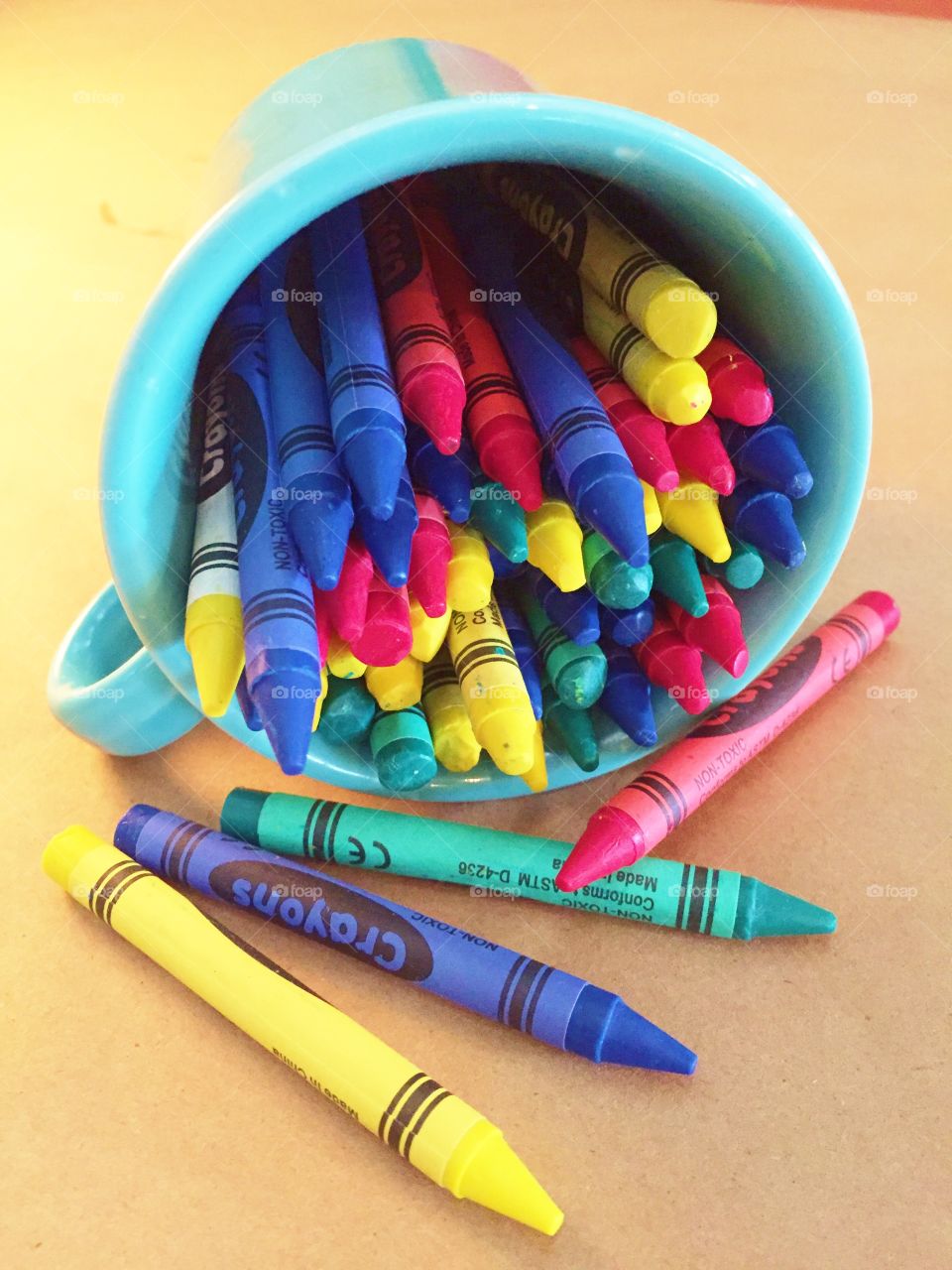 Colorful crayons 