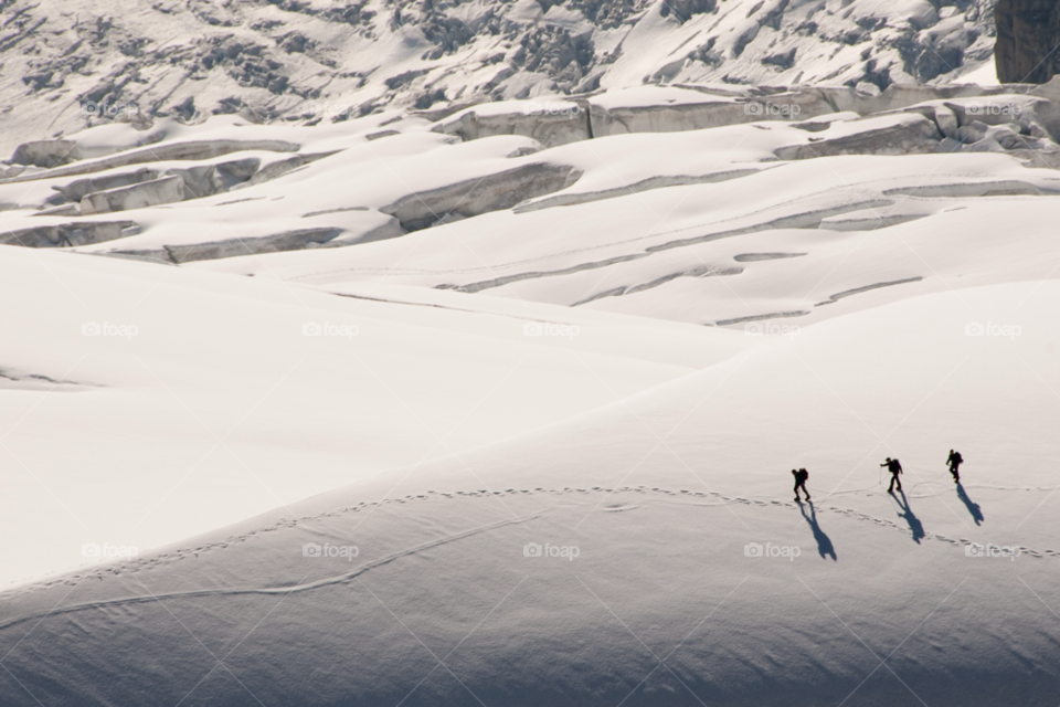 mountains glacier footsteps swiss alps by bobmanley