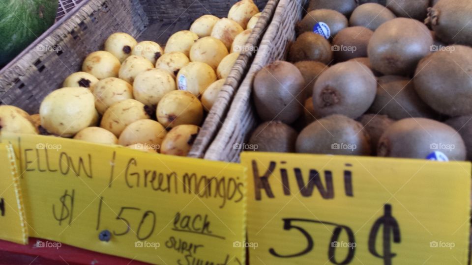 Kiwi and Guavas. At a roadside fruit stand in Florida