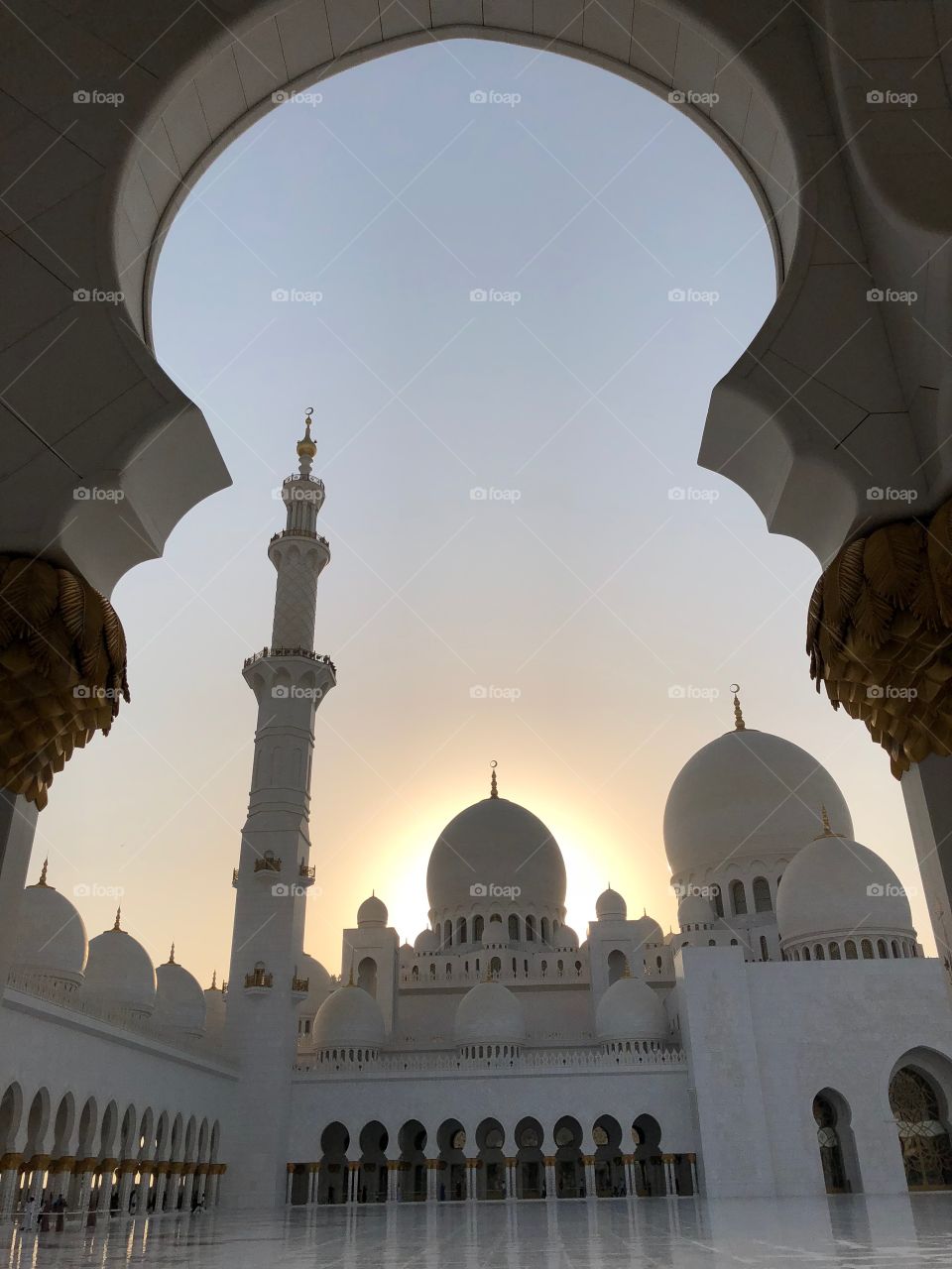 Light from heaven above the Grand Mosque in Dubai