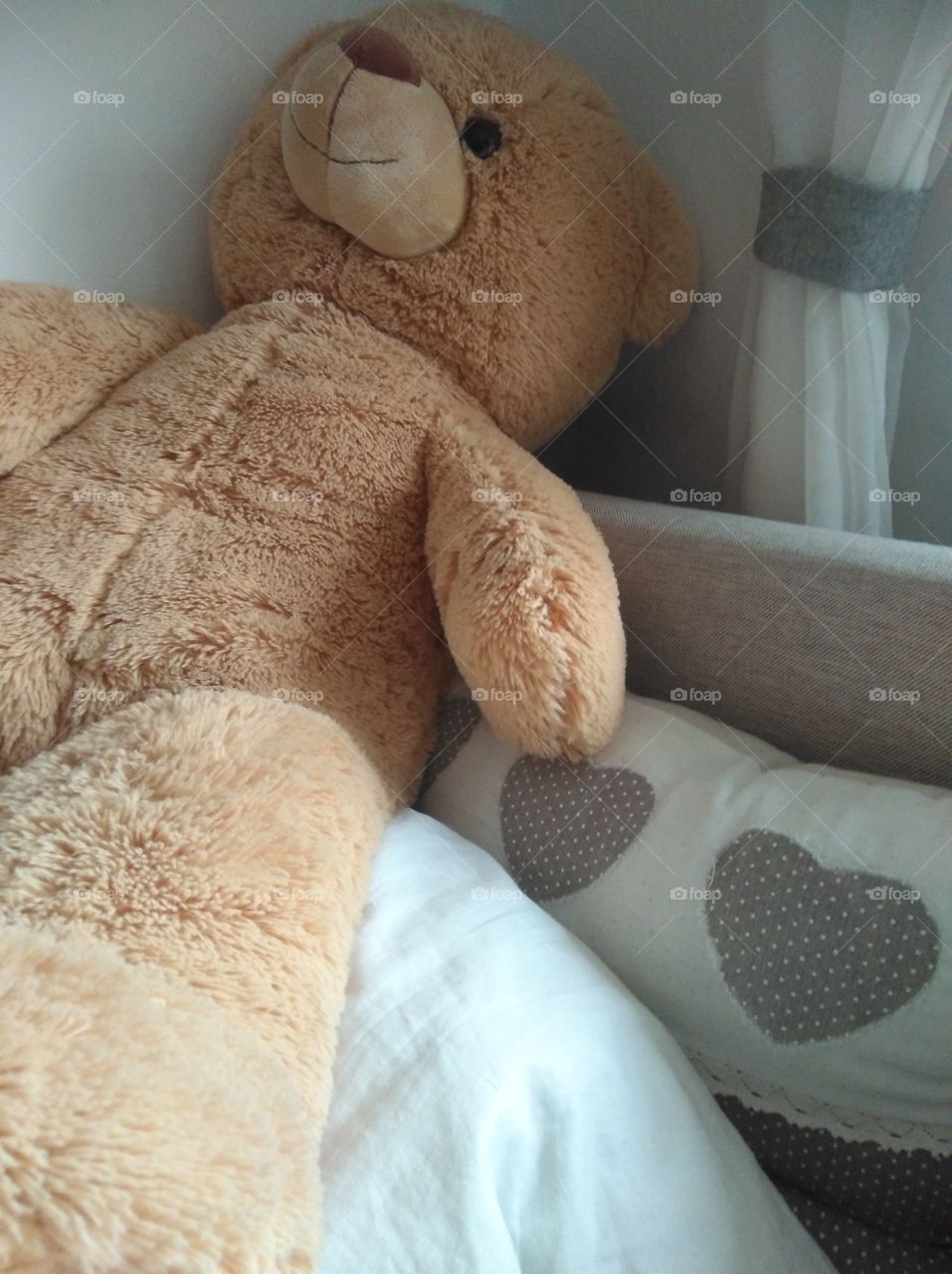 Teddy, Heart, Herz, Bett, Geborgenheit, Gemütlich,