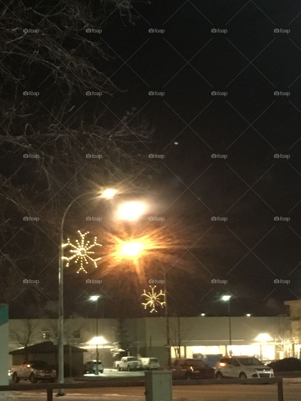 Early morning downtown lights 