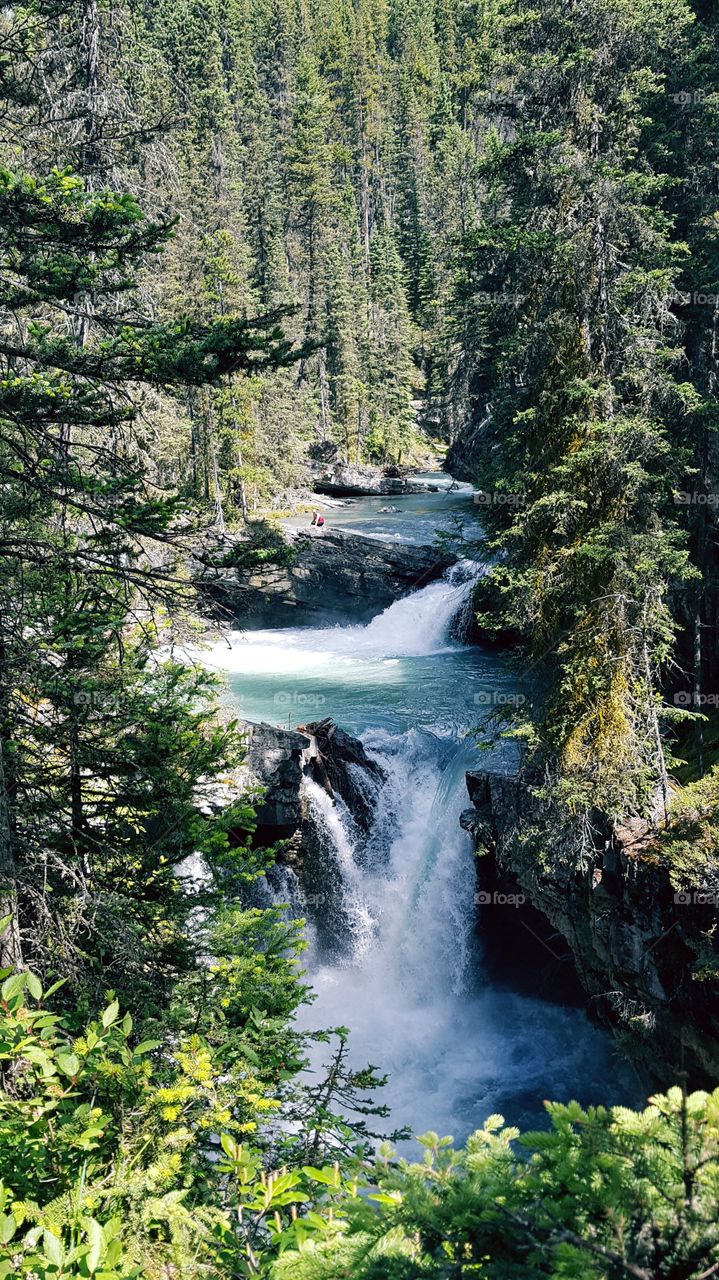 Waterfall through the canyon - Banff