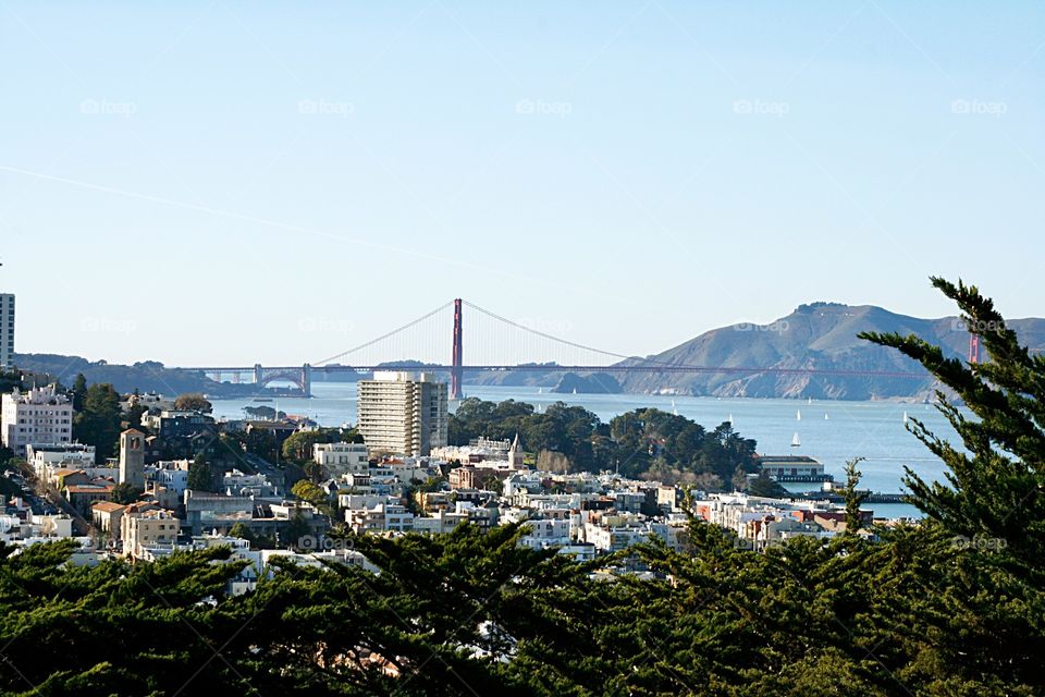 Cityscape with Golden Gate Bridge 