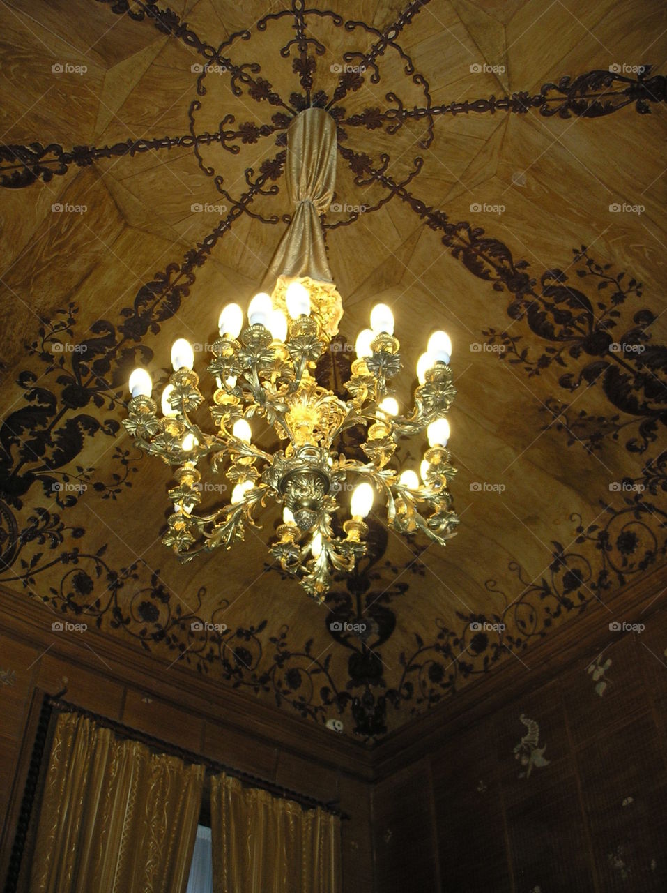 Rich ceiling lamp and decorated ceiling