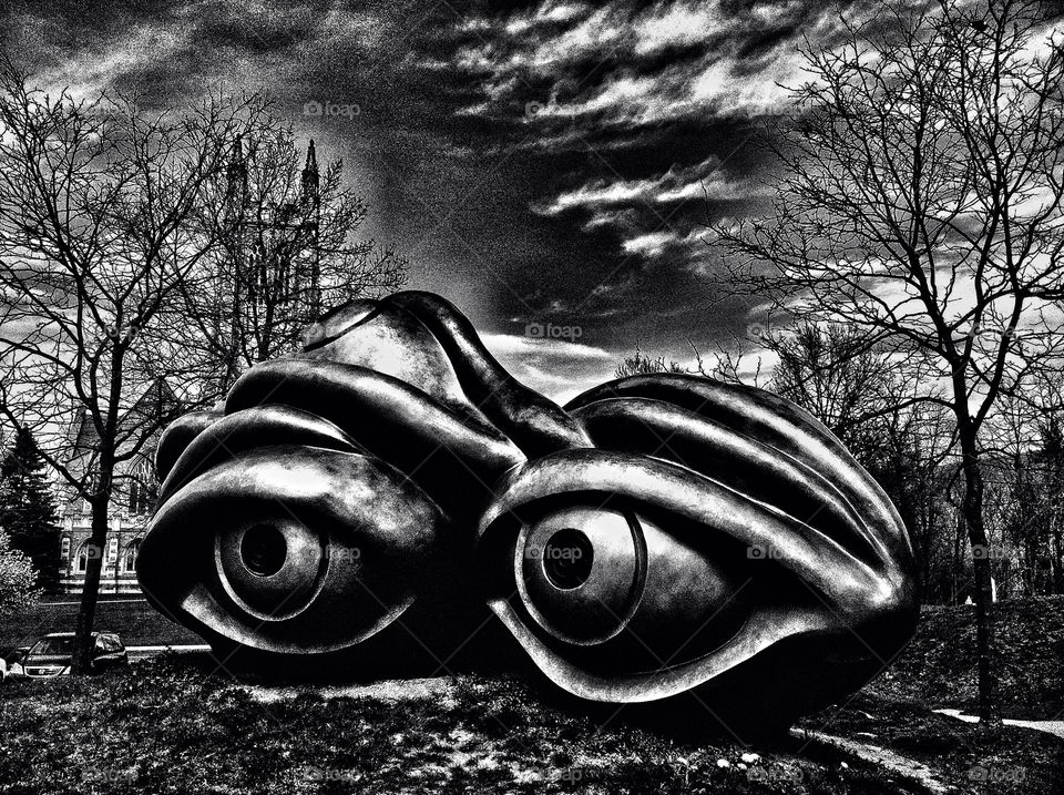 sky clouds eyes monument by lguarini