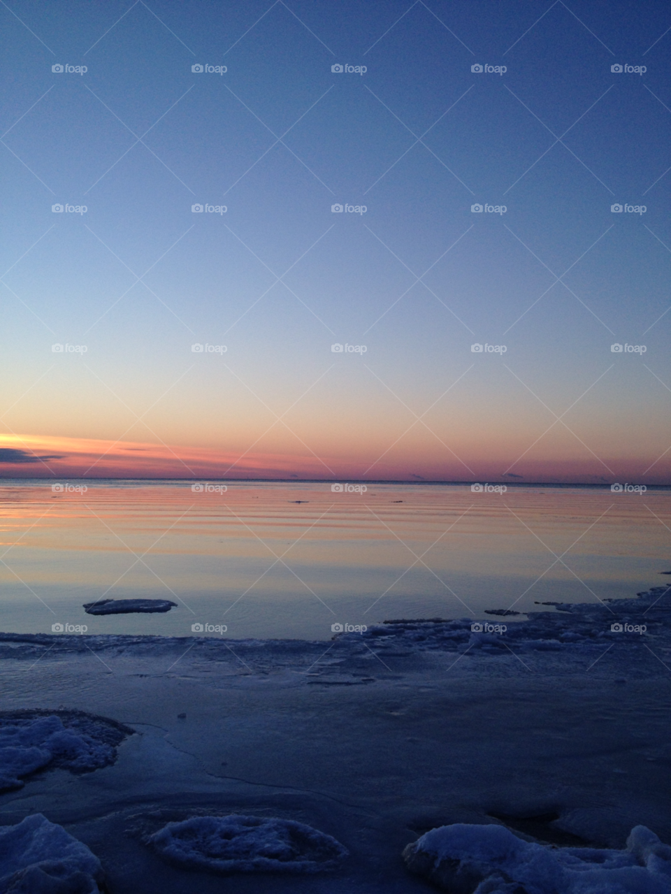 View of a sea during sunset