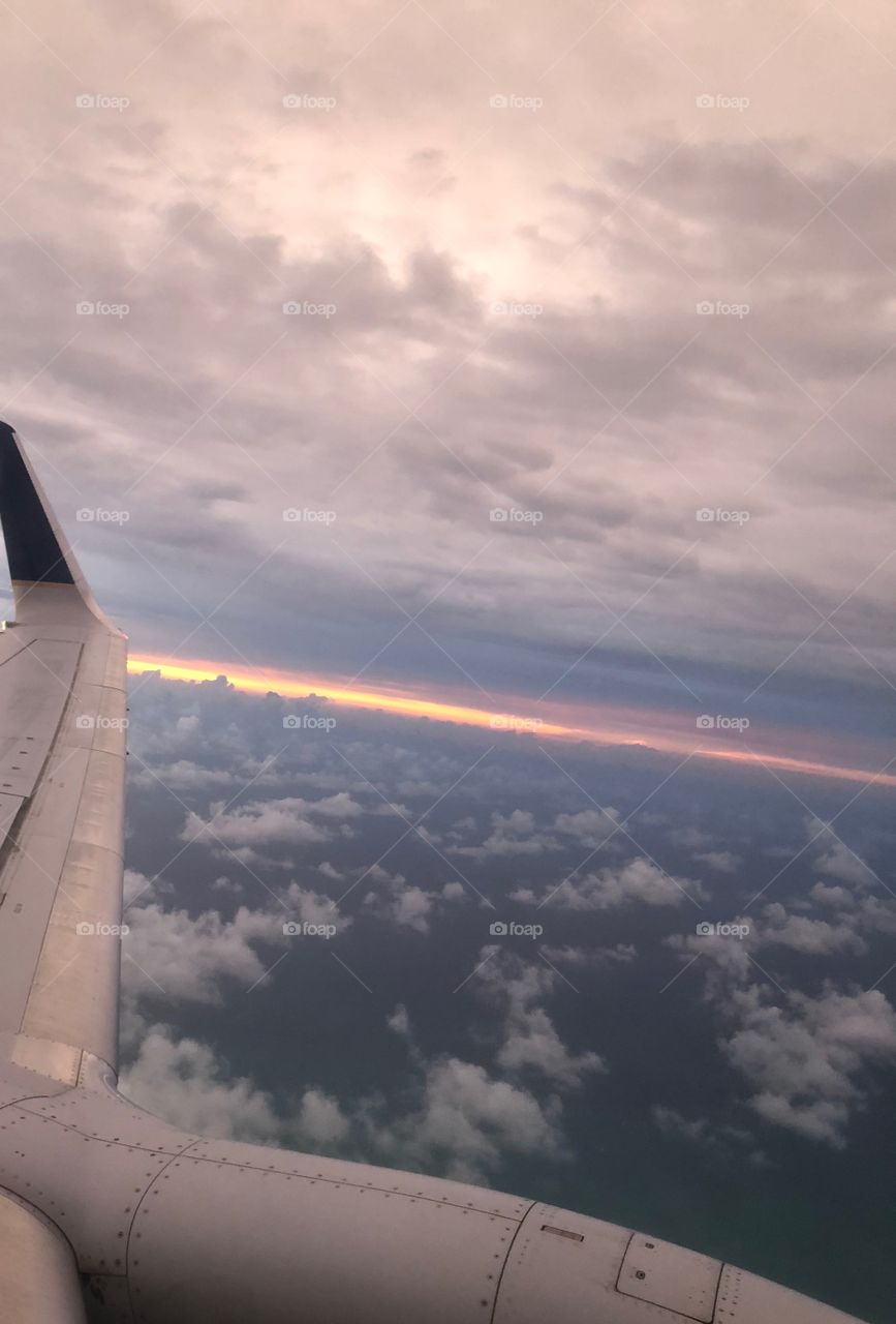 Sky by airplane 