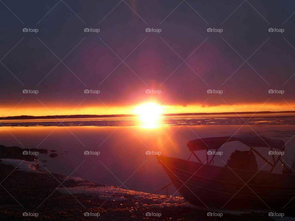 Sunset on Skilak Lake, Alaska