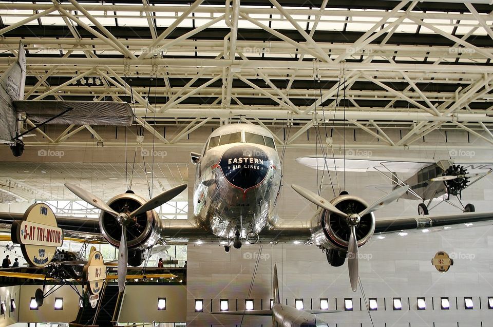 Hanging from the rafters . Smithsonian Air and Space Museum, Washington, D.C.  