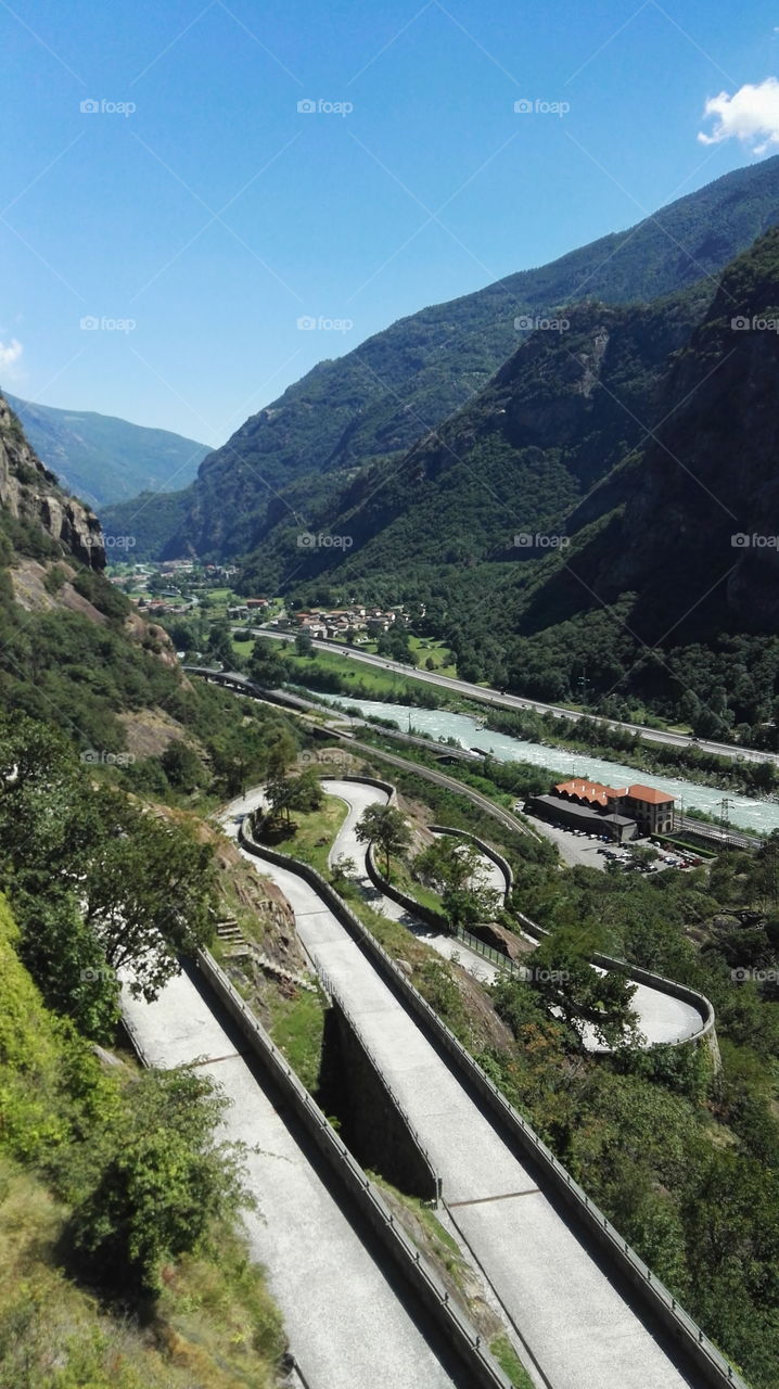 Panorama dal forte di Bard (Aosta)