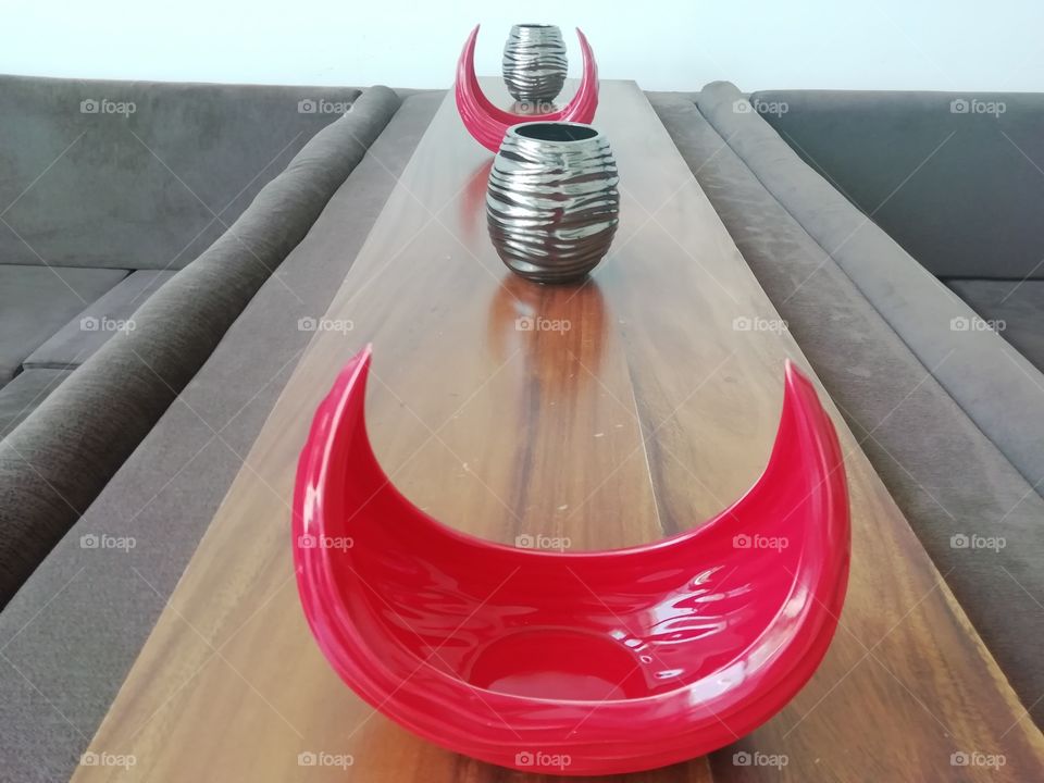 Beautiful ornaments kept to decorate the resort  reception area 👍