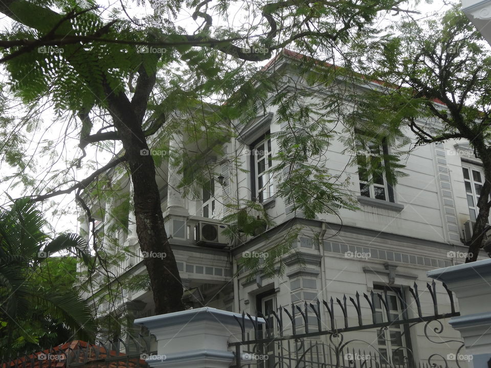 old building in Hanoi Vietnam