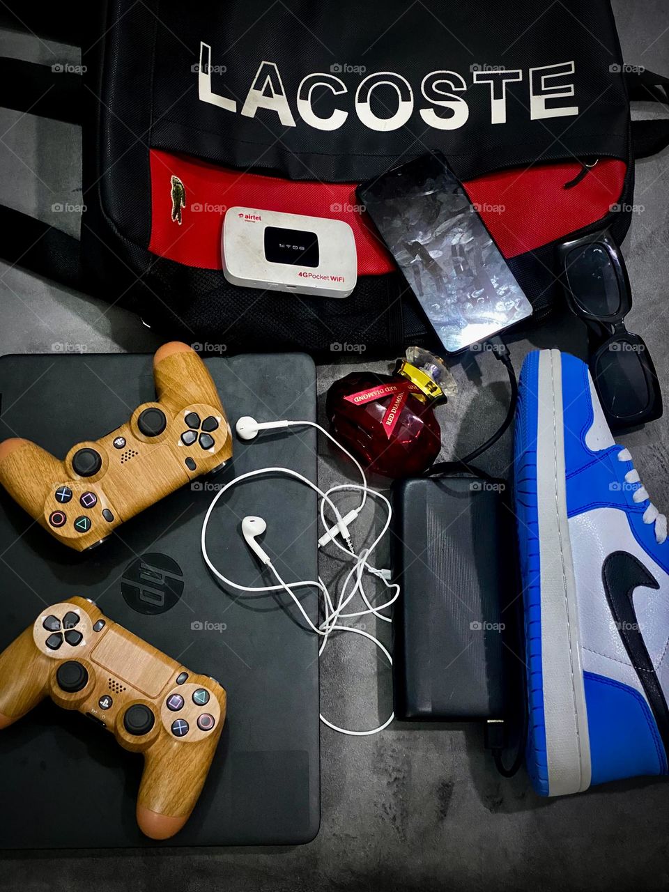 Summer pack, shoe, game pads, earpiece, perfume 