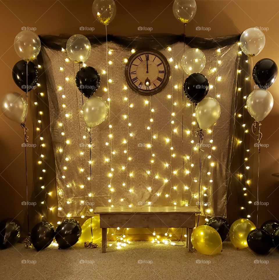 Gold and black celebration for Happy New Year