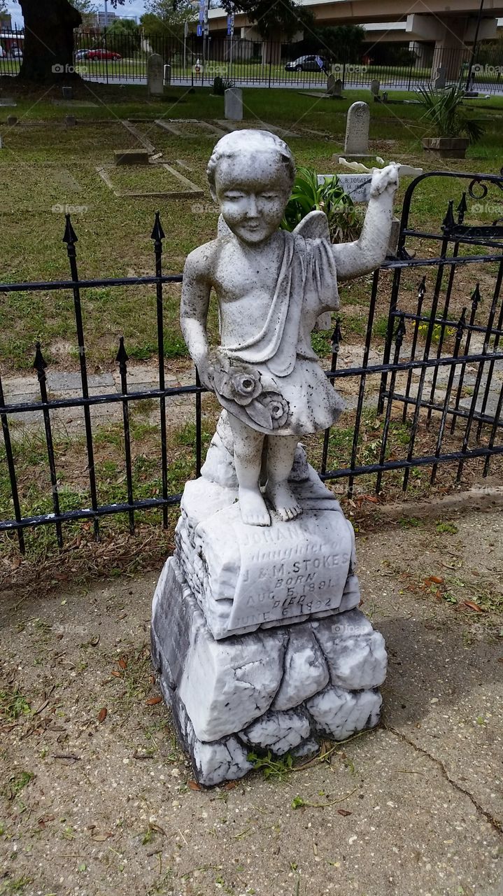 old grave marker. one of many found in Pensacola cemetery