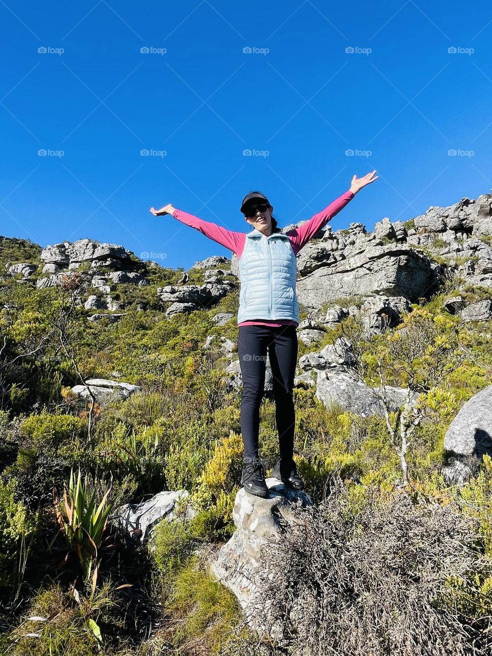 Hiker in love with nature. 