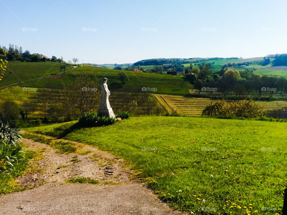 Landscape in Miribel in France