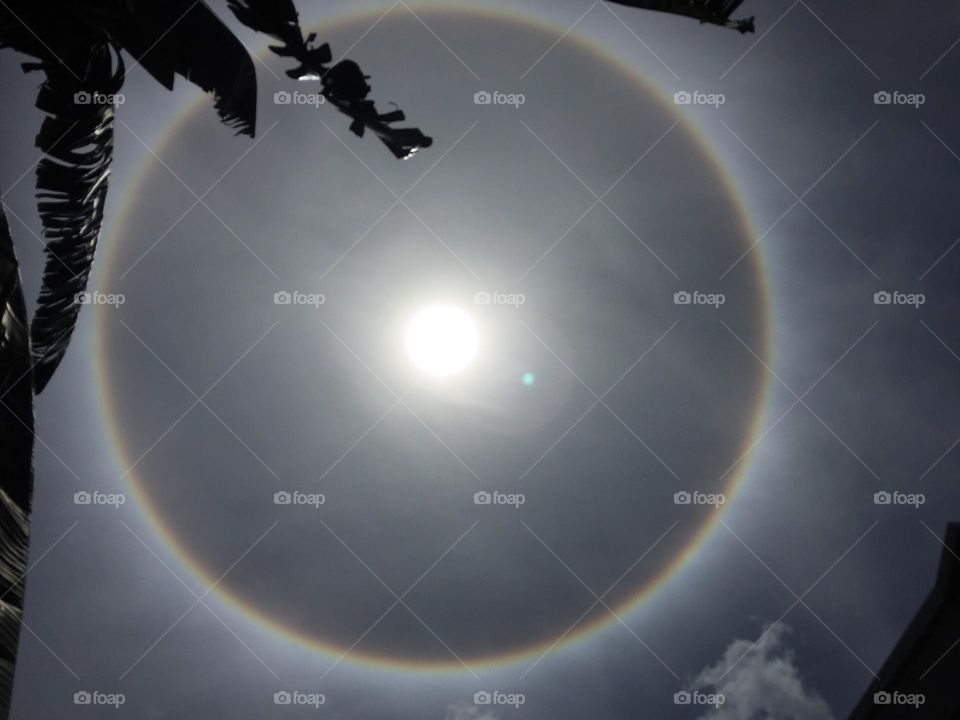 Rainbow around the Sun.