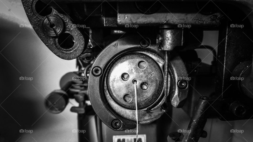 Abstrato, linha, costura, equipamento, máquina, oficina, parafusos, ferro, motor...