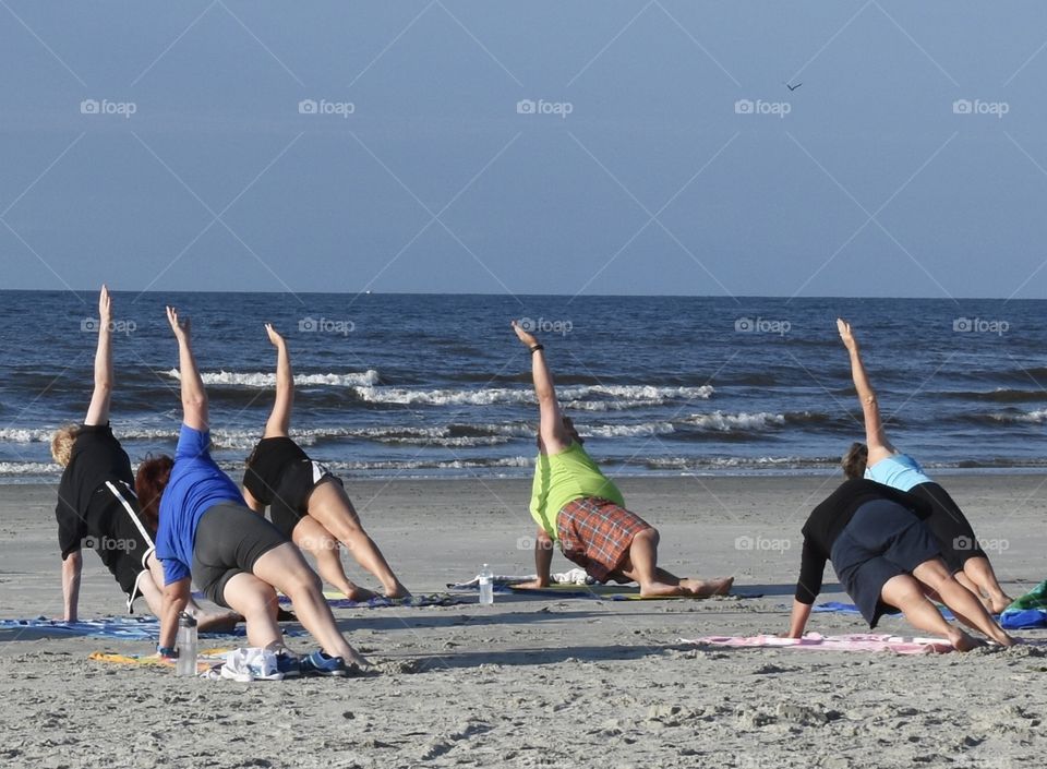 Yoga on the beach