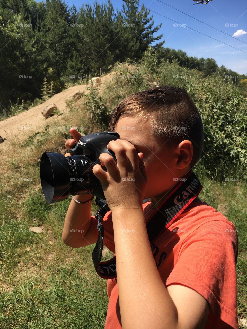 Binoculars, Lens, Outdoors, People, Nature