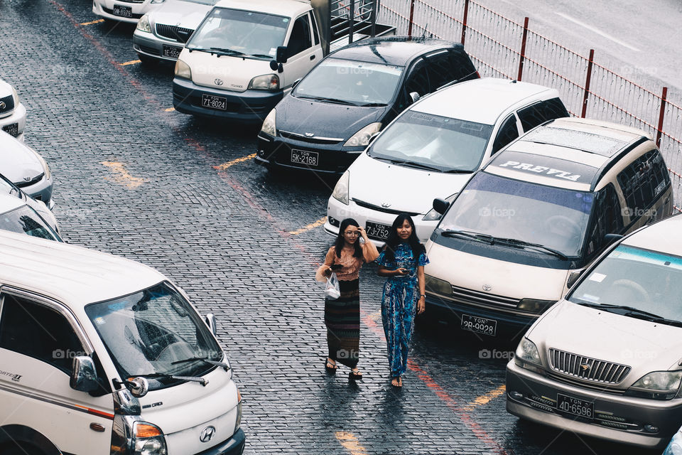 Two women on the street